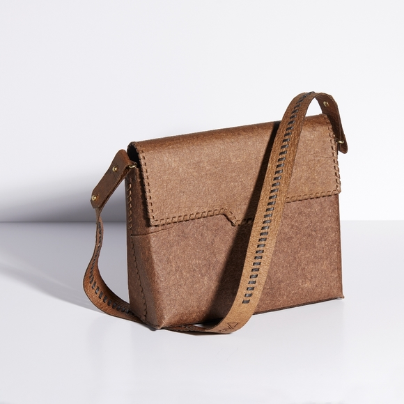 Aiya ayiA Benue Satchel with Kariba Wide Strap Brown - Picture 1 of 3